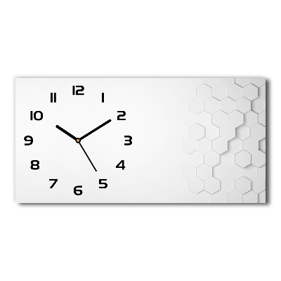 Horizontal wall clock Background hexagon