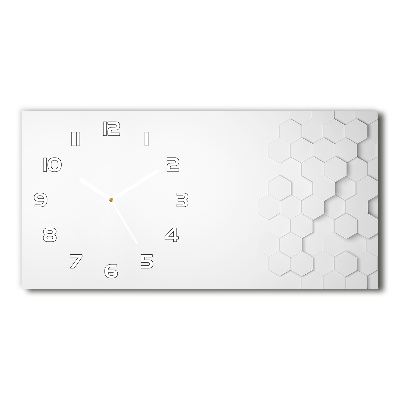 Horizontal wall clock Background hexagon