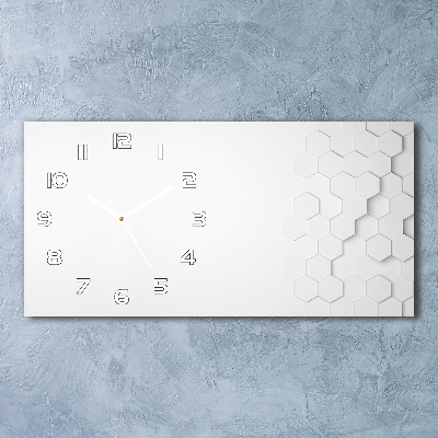 Horizontal wall clock Background hexagon