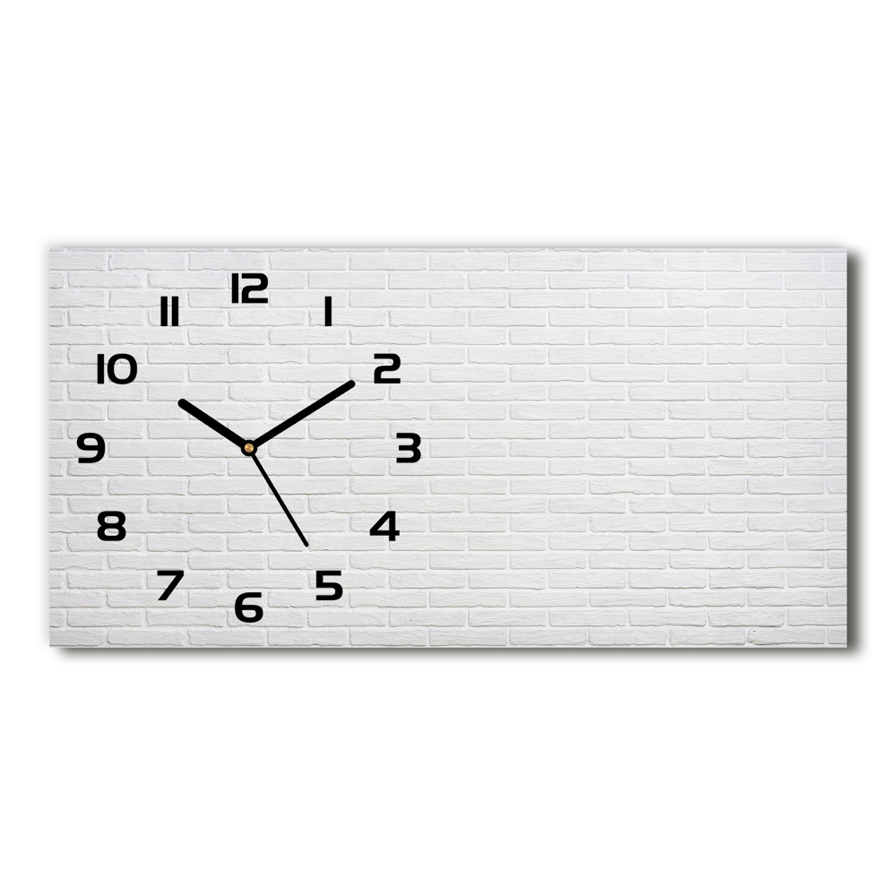 Horizontal wall clock Brick wall