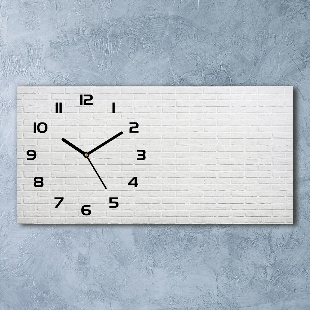 Horizontal wall clock Brick wall