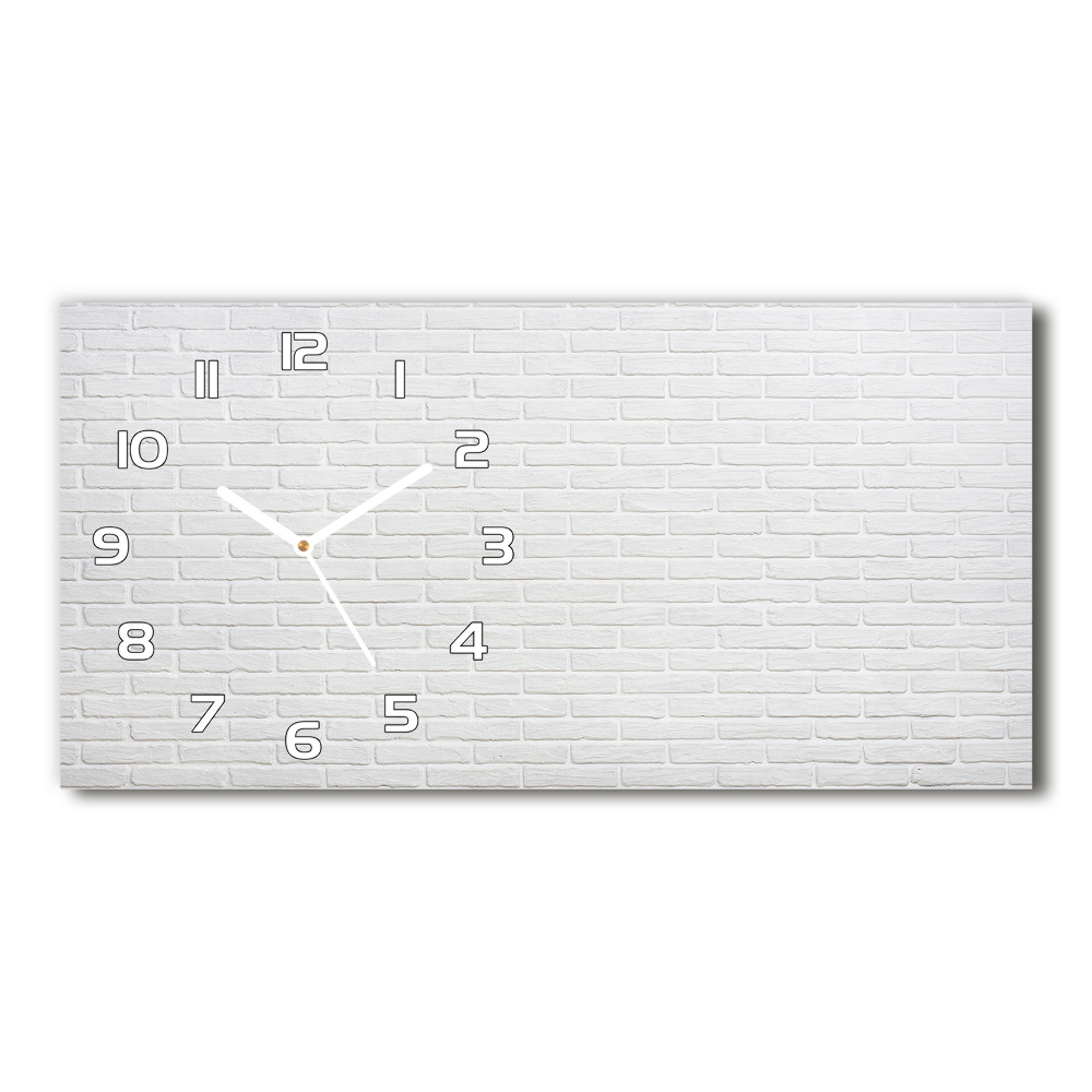 Horizontal wall clock Brick wall