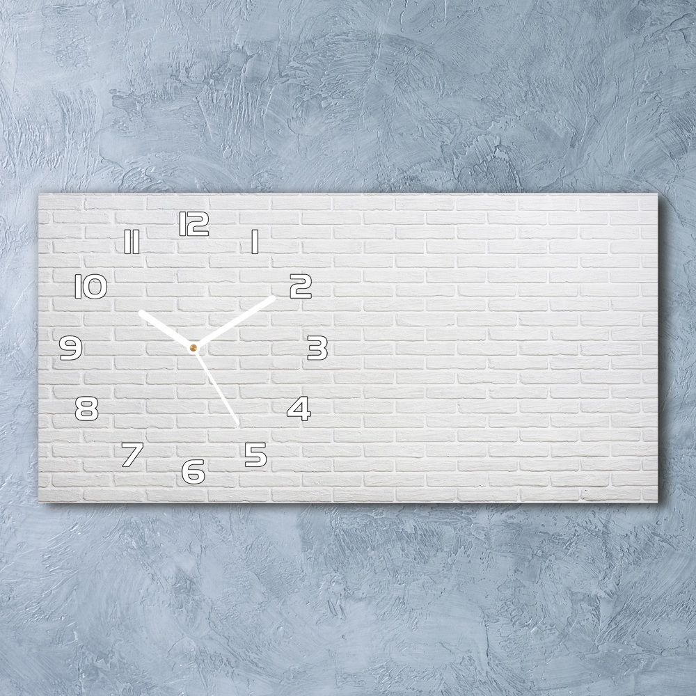 Horizontal wall clock Brick wall