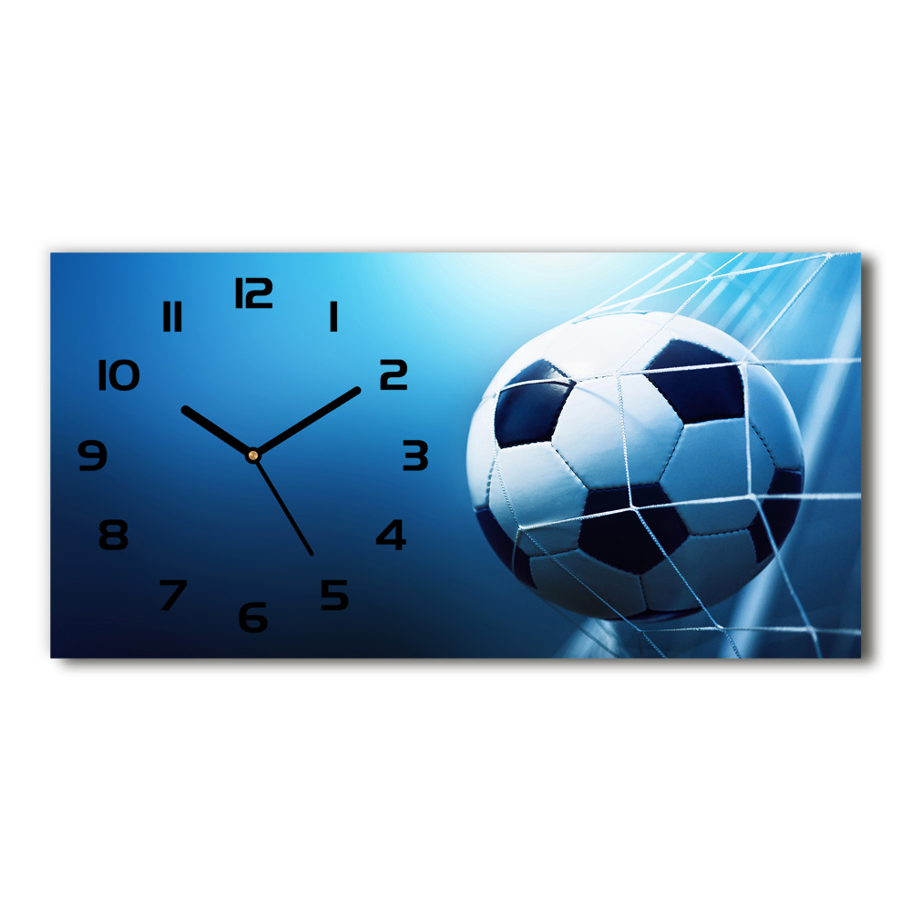 Horizontal rectangular wall clock Ball in the goal