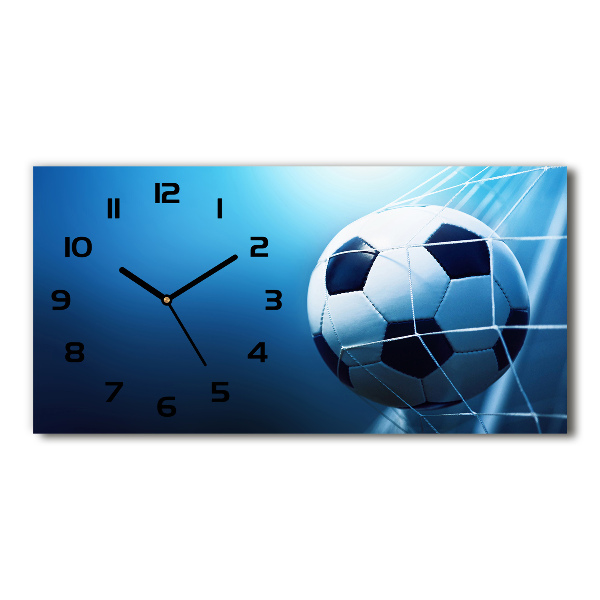 Horizontal rectangular wall clock Ball in the goal