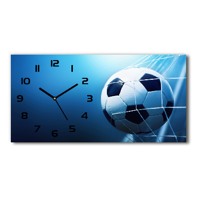 Horizontal rectangular wall clock Ball in the goal