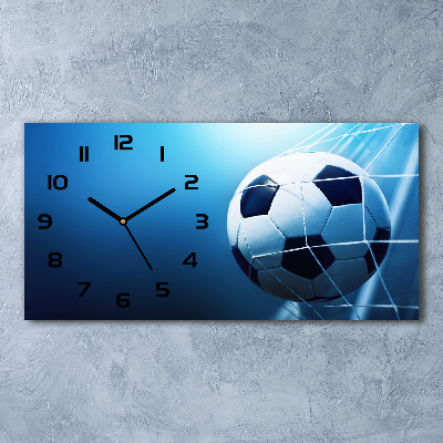 Horizontal rectangular wall clock Ball in the goal