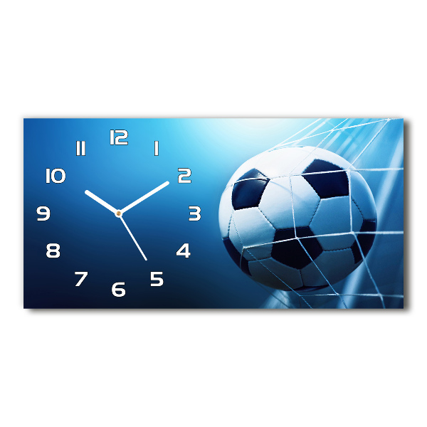 Horizontal rectangular wall clock Ball in the goal