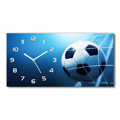 Horizontal rectangular wall clock Ball in the goal