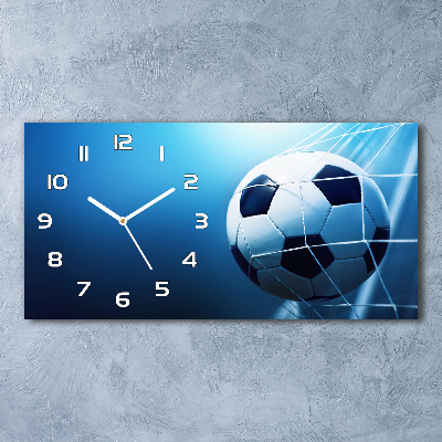 Horizontal rectangular wall clock Ball in the goal