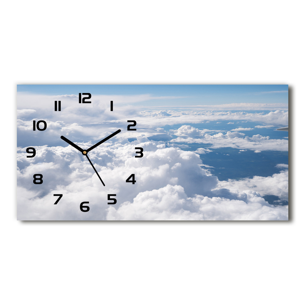 Horizontal wall clock View from the plane