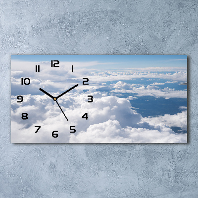 Horizontal wall clock View from the plane