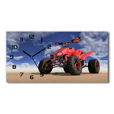 Horizontal wall clock Quad in the desert