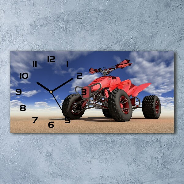 Horizontal wall clock Quad in the desert