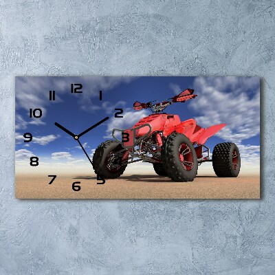 Horizontal wall clock Quad in the desert