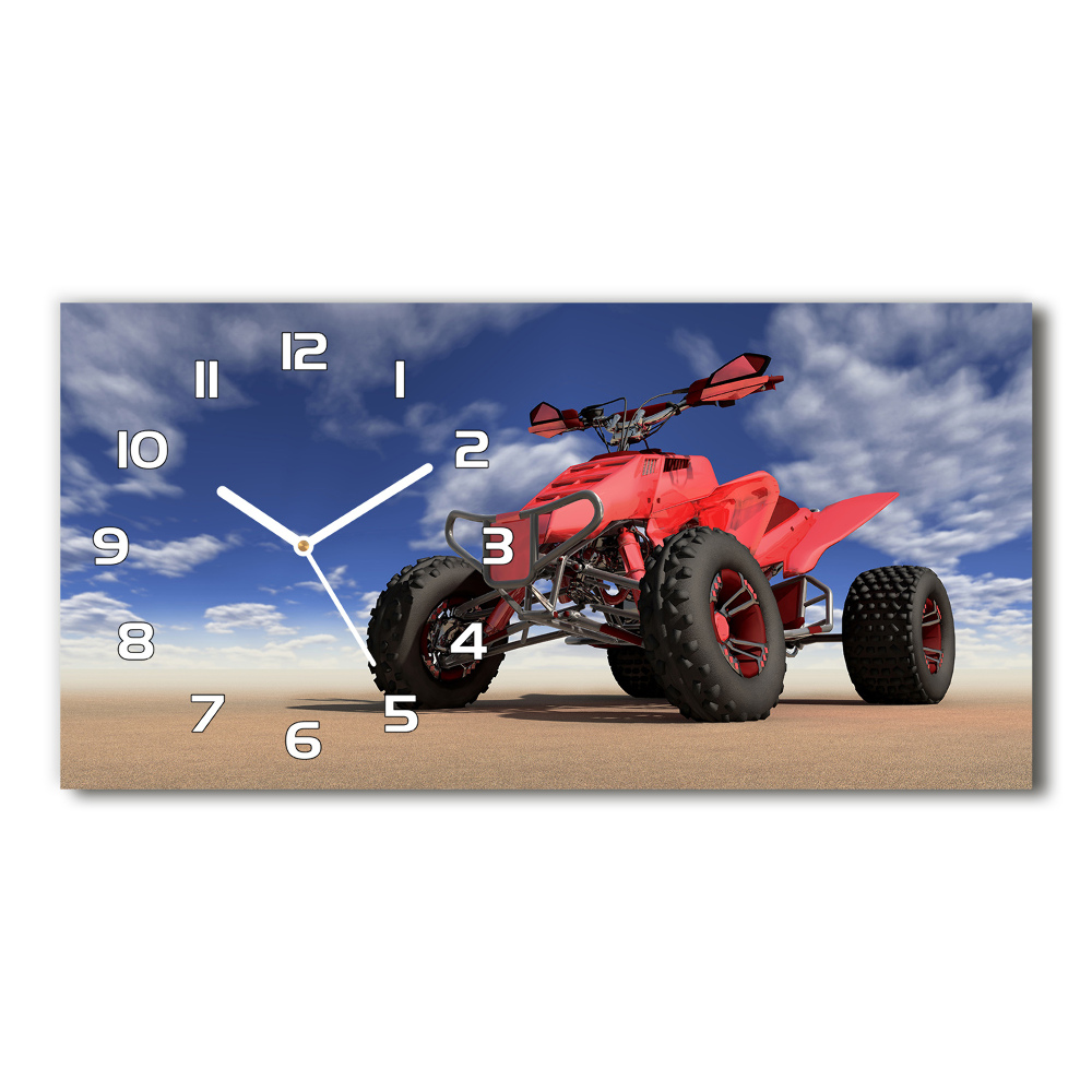 Horizontal wall clock Quad in the desert