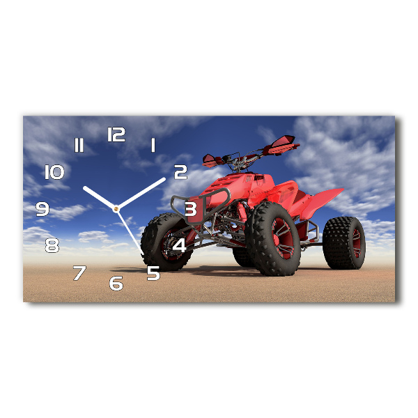 Horizontal wall clock Quad in the desert