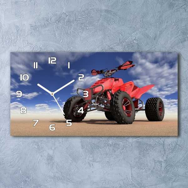 Horizontal wall clock Quad in the desert