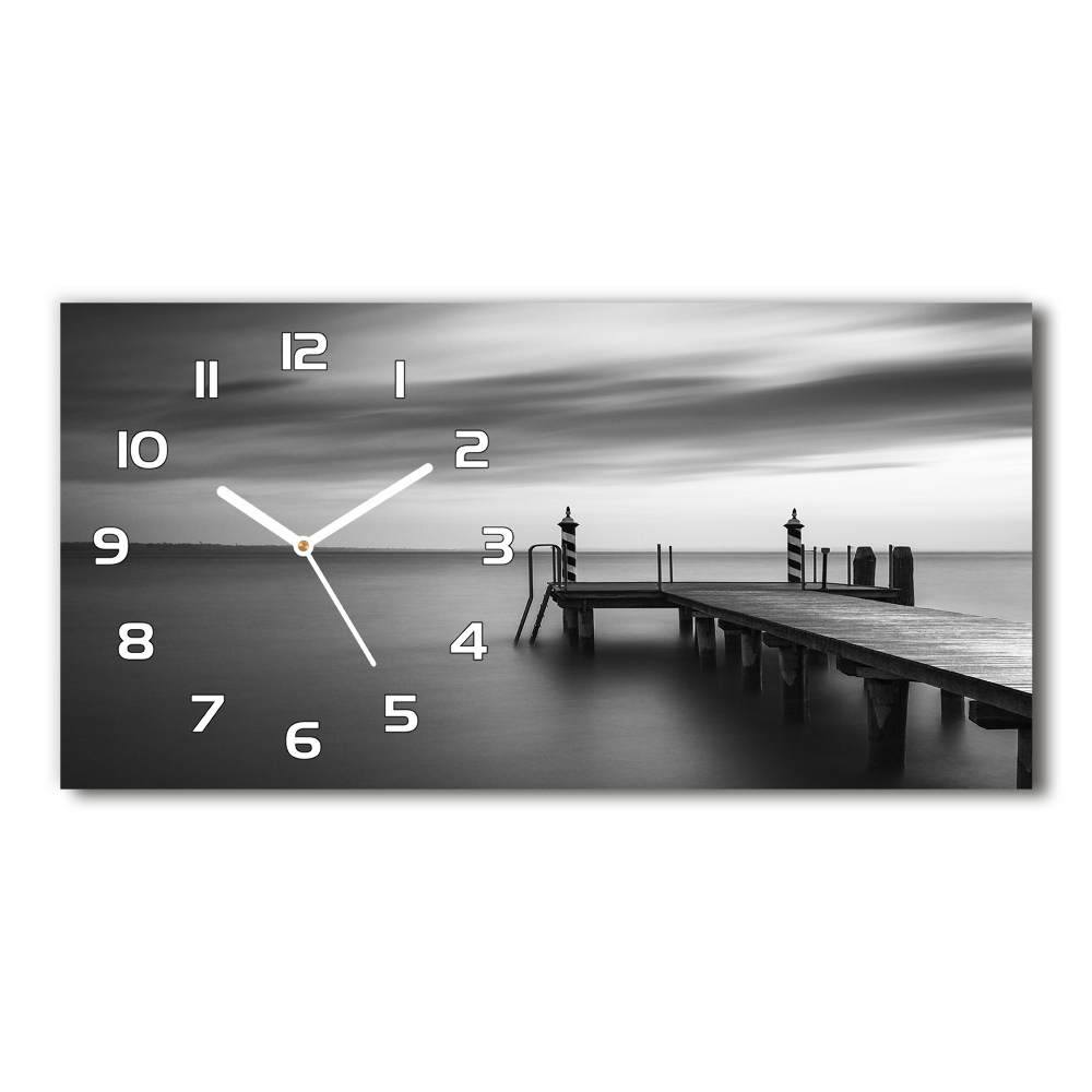 Horizontal wall clock Pier by the lake