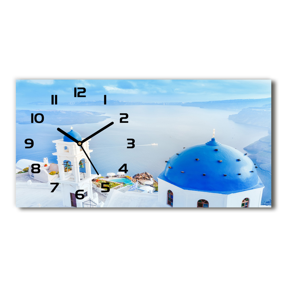 Horizontal wall clock Santorini Greece