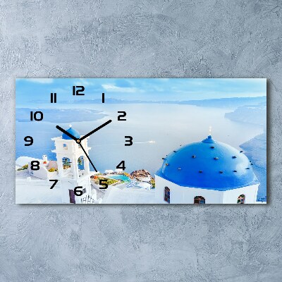 Horizontal wall clock Santorini Greece