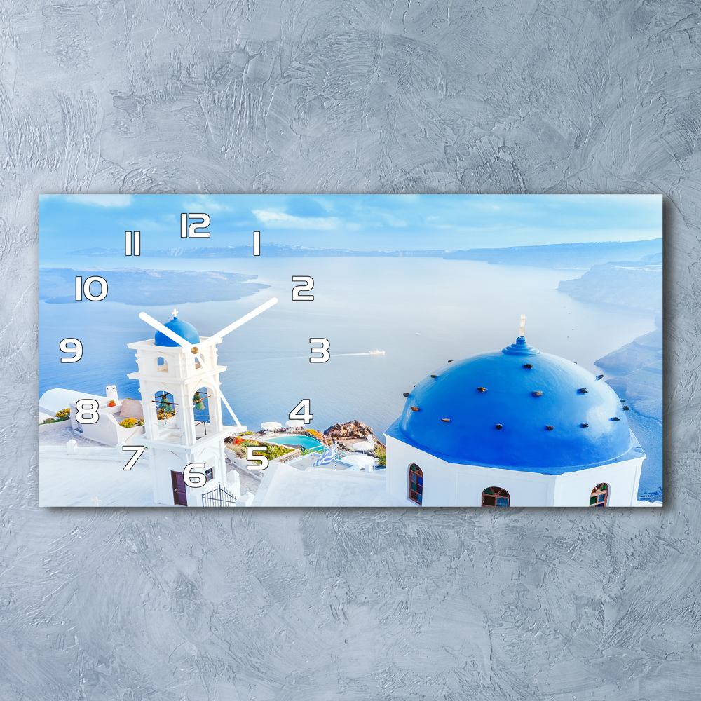 Horizontal wall clock Santorini Greece