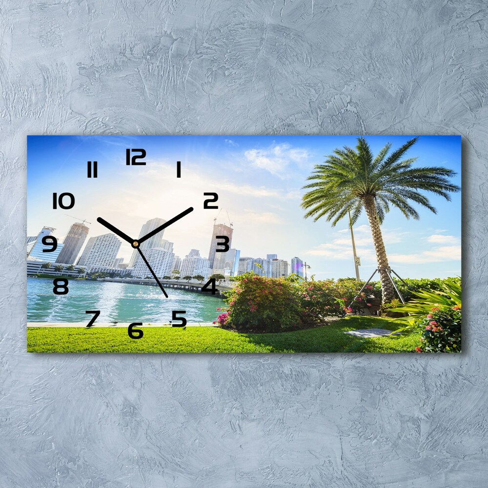 Horizontal wall clock Miami USA