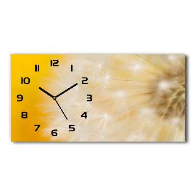 Horizontal rectangular wall clock Dandelion