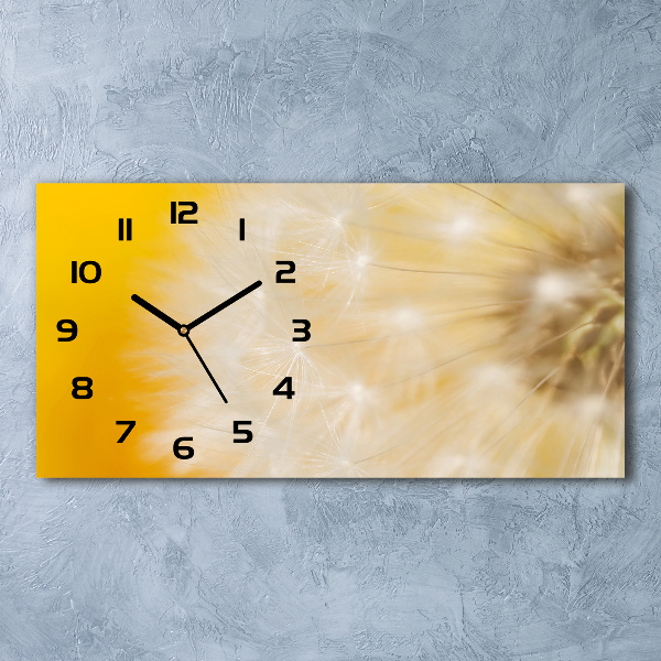 Horizontal rectangular wall clock Dandelion