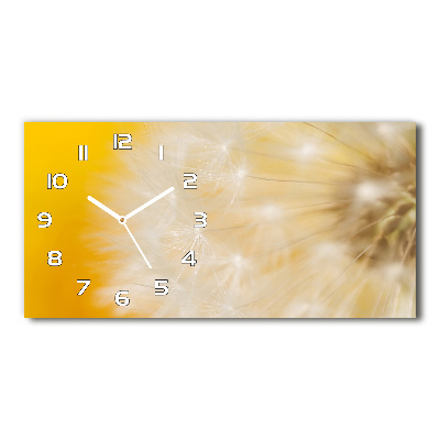 Horizontal rectangular wall clock Dandelion