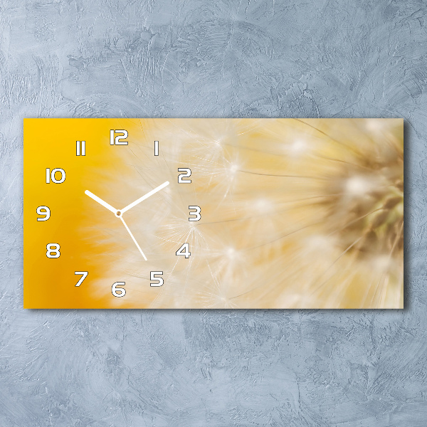 Horizontal rectangular wall clock Dandelion