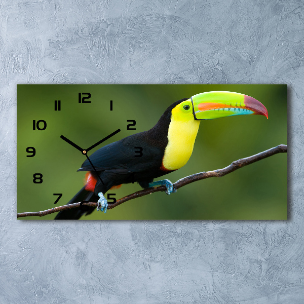 Horizontal wall clock Toucan