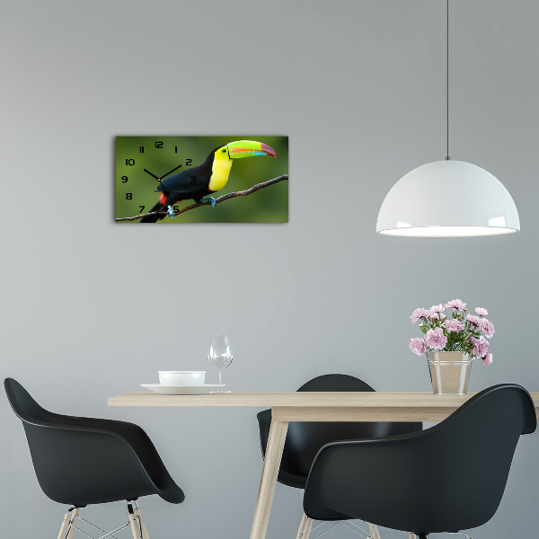 Horizontal wall clock Toucan