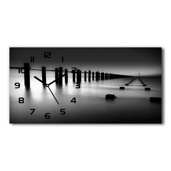 Horizontal rectangular wall clock Tamiza breakwater