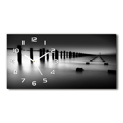 Horizontal rectangular wall clock Tamiza breakwater