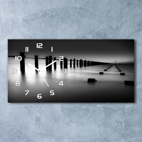 Horizontal rectangular wall clock Tamiza breakwater