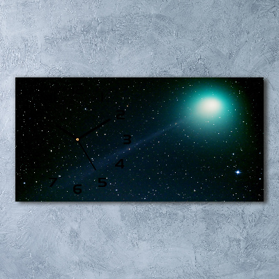 Horizontal rectangular wall clock Galaxy