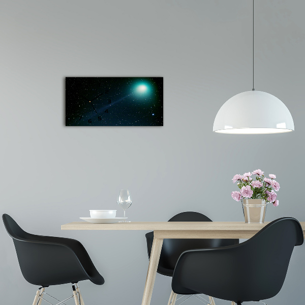 Horizontal rectangular wall clock Galaxy