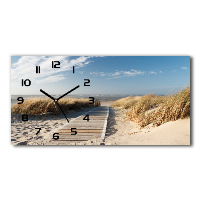 Horizontal wall clock Path on the beach