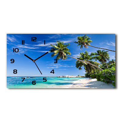 Horizontal wall clock Tropical beach