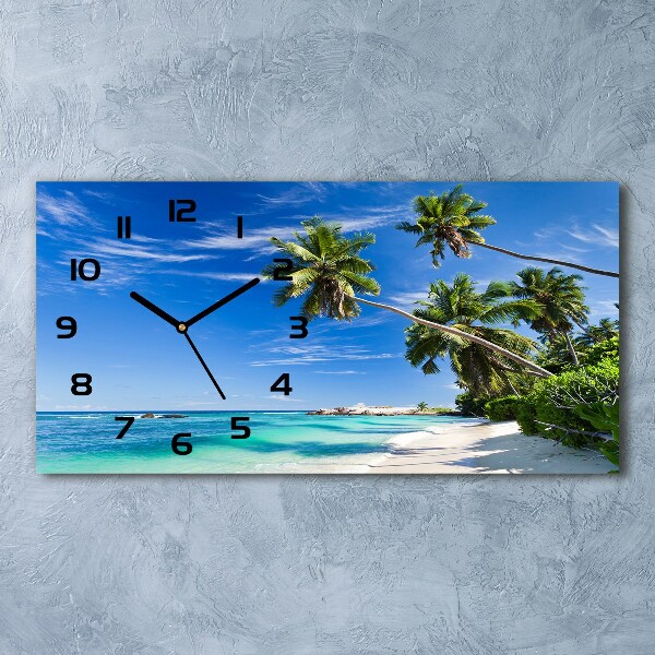 Horizontal wall clock Tropical beach