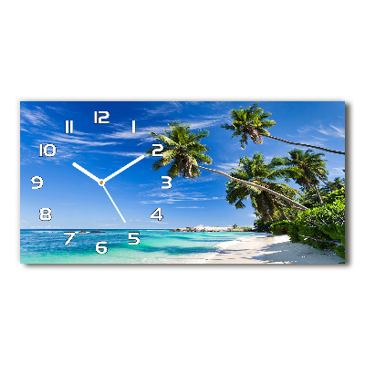 Horizontal wall clock Tropical beach