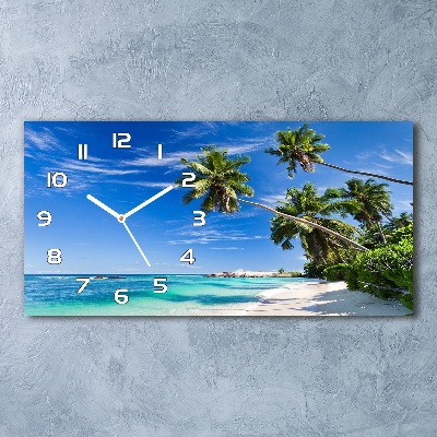 Horizontal wall clock Tropical beach