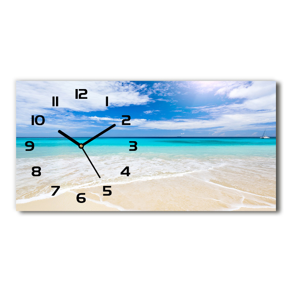 Horizontal wall clock Tropical beach