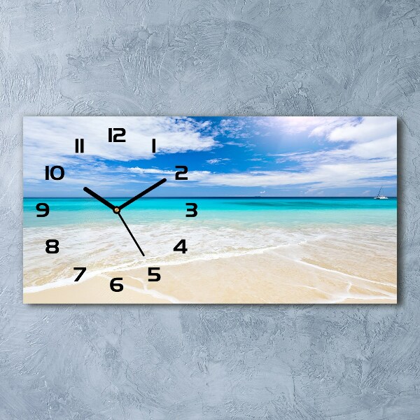 Horizontal wall clock Tropical beach