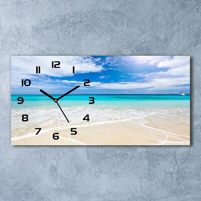 Horizontal wall clock Tropical beach