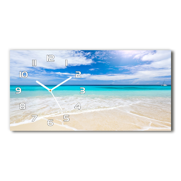 Horizontal wall clock Tropical beach