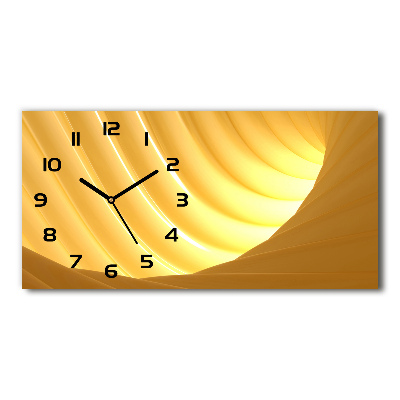 Horizontal rectangular wall clock Abstraction vortex