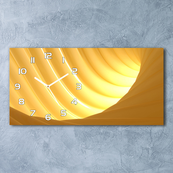 Horizontal rectangular wall clock Abstraction vortex