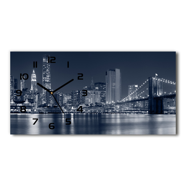 Horizontal wall clock Manhattan New York